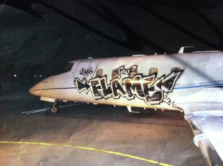Graffiti Moves from Tunnel to Airplane