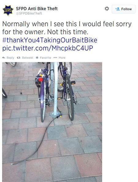 Bicycle Thieves in San Francisco Could Become Twitter Celebrities
