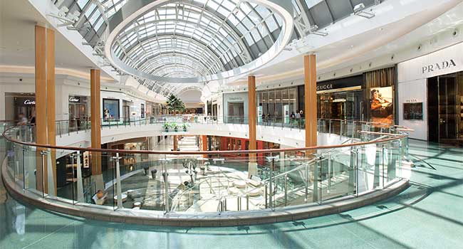 Walking through The Mall at Millenia in Orlando, Florida 