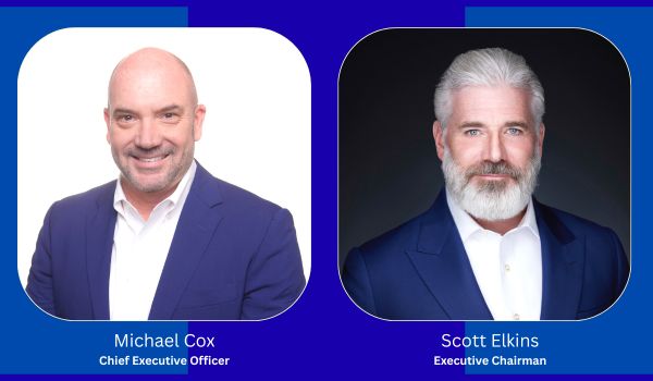Headshots of Scott Elkins and Michael Cox