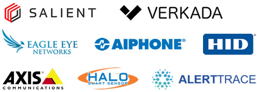 Salient, Verkada, Eagle Eye Networks, Aiphone, HID, Axis Communications, HALO Smart Sensors, AlertTrace