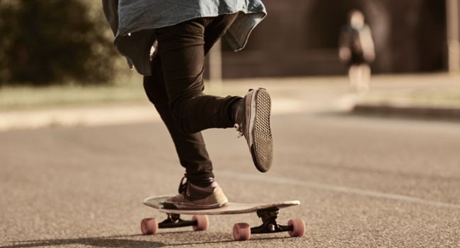 skateboarder on street