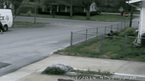 Runaway Delivery Truck Caught on Security Cam