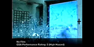 3M Blast Test Video - With Ultra 600 w-adhesive attachment vs. annealed glass without film
