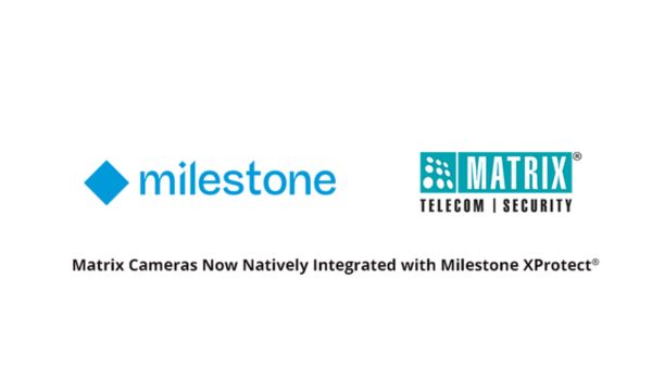 Milestone and Matrix Network Camera logos on white background