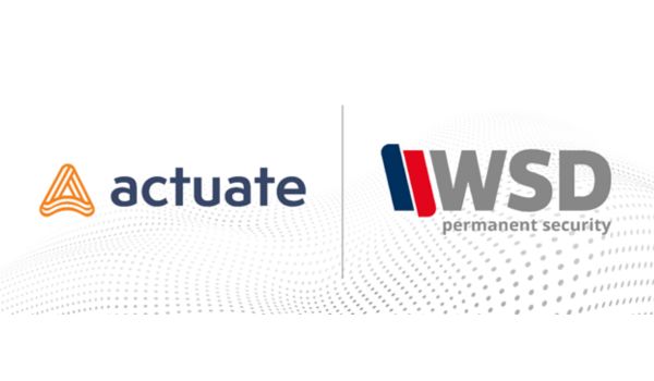 Actuate and WSD logos on a white background