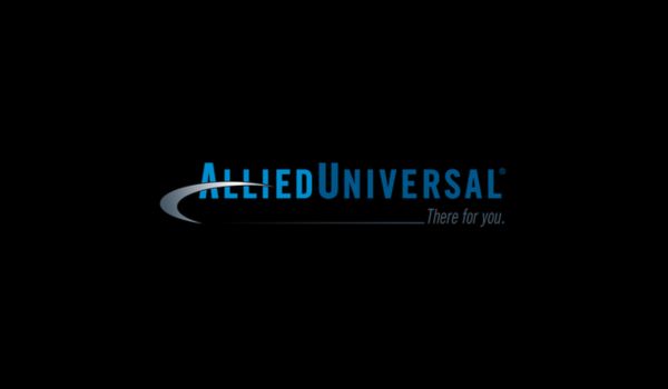 Allied Universal logo on black background