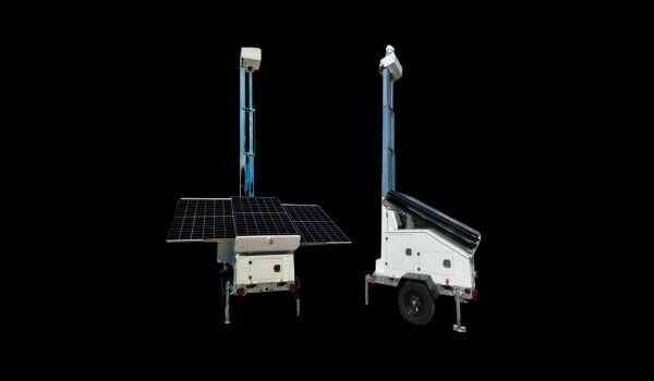 AirSight solar powered drone on a black background