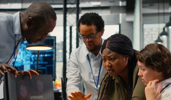 A cybersecurity incident response team.