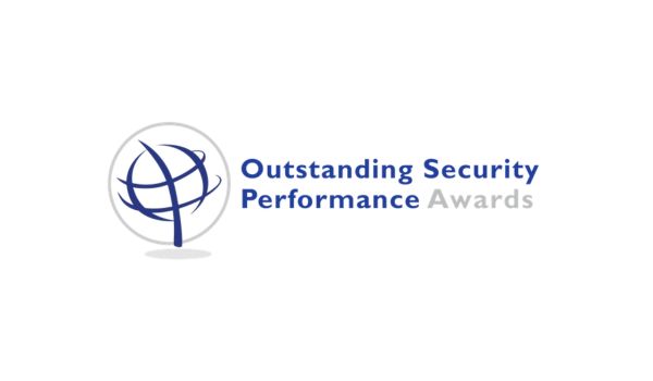 Outstanding Security Performance Awards logo on gray background