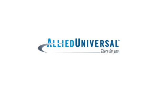 Allied Universal logo on black background