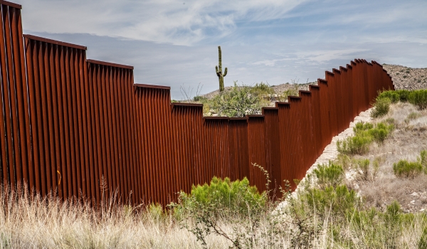 US-Mexican border in Arizona, USA