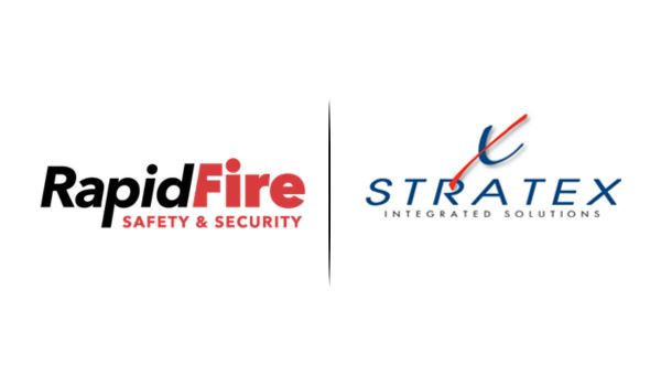 RapidFire Safety and Stratex Integrated Solutions logos on white background