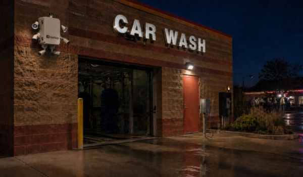 Car wash at night