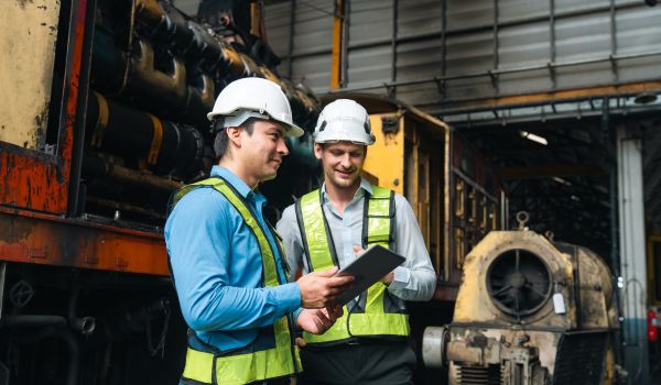 Two Contractors Wearing PPE
