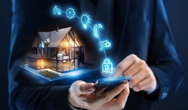 Smart home concept. Remote control and home management