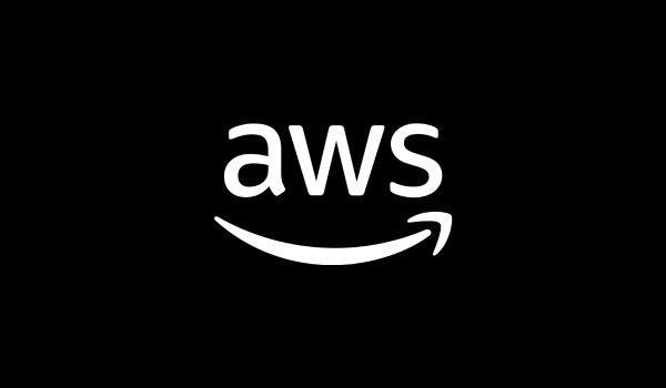 AWS logo on black background