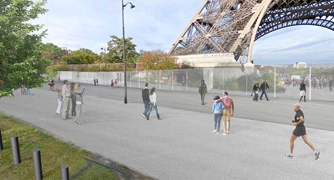 France Ups Security Wtih Bulletproof Wall Around Eiffel Tower