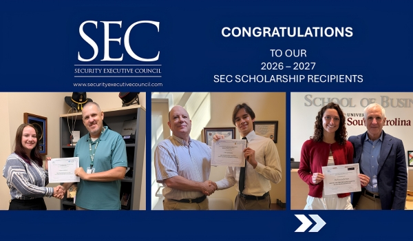 SEC congratulates its 2026-2027 scholarship recipients, shown receiving certificates alongside university and organization representatives