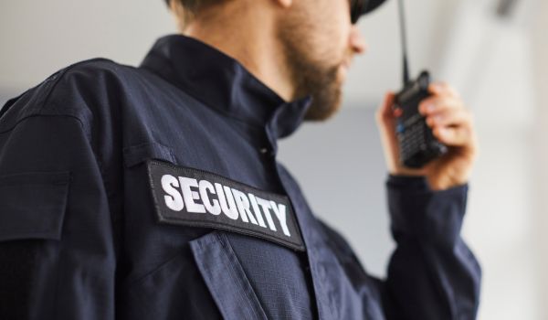 Security guard in uniform.
