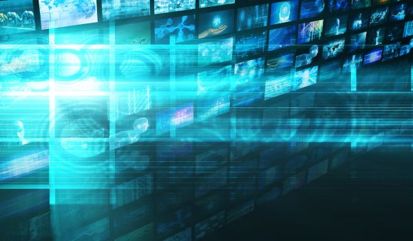 Video analytics graphic concept 