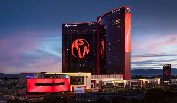 Resorts World in Las Vegas at night