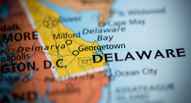 Map of Delaware