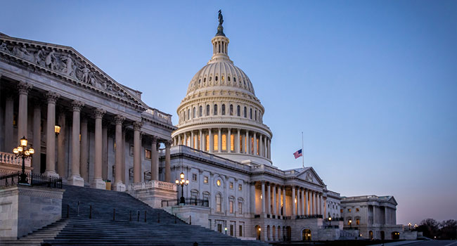 Capitol Hill at sunset