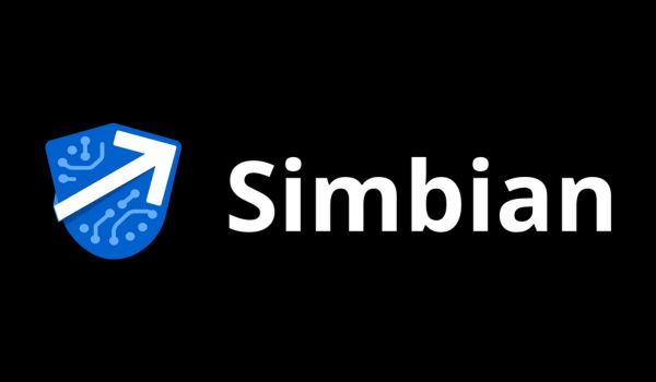 Simbian logo on black background