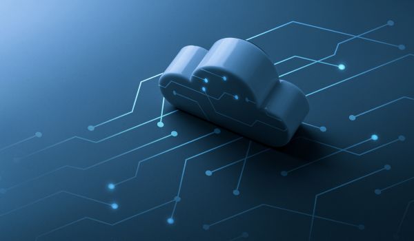 Cloud technology icon for online shopping global business concept