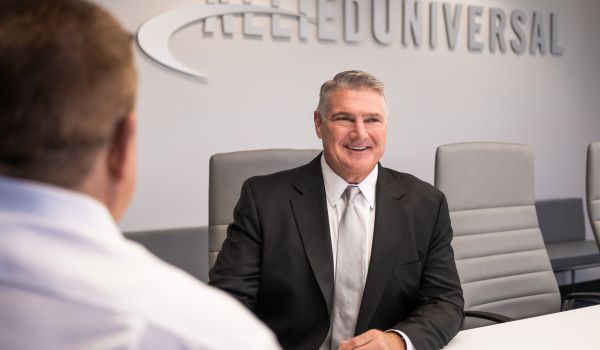 Headshot of CEO of Allied Universal, Steve Jones
