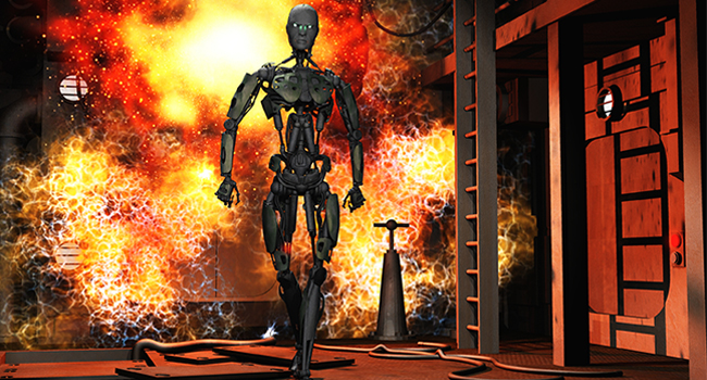 US Navy Introduces Firefighting Robot