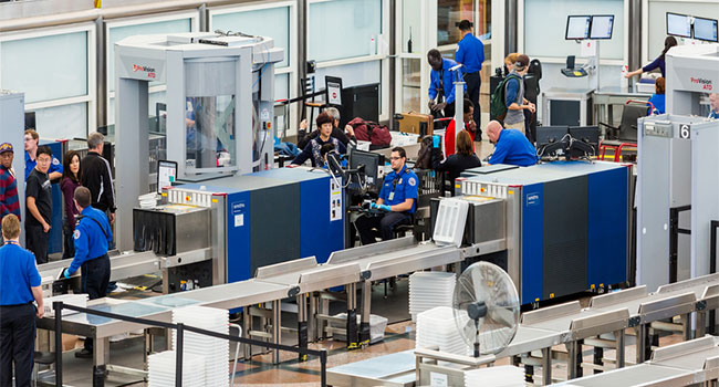 tsa security airport line