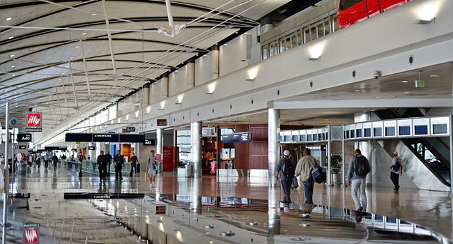 Detroit airport terminal