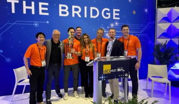 Group receiving an award