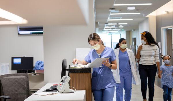 Healthcare staff in hospital setting