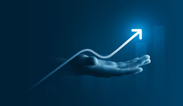 Hand with graph concept art