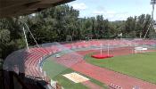This image shows IQeye coverage of the stands at a Slovak soccer stadium.