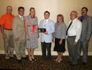 Pictured from left are Ken King, President of ‘The Strategy King’; Dr. Greg Winter, CVTC Superintendent; Haley Pitre, Executive Assistant, HSI Sensing; Ryan Posey, VP Operations, HSI Sensing; Angela Lewis, CVTC BIS Director; George Tiner, CVTC Assistant Superintendent; and Dick Lowe, CVTC Industrial Coordinator.