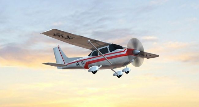 small plane flying