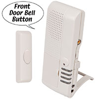 Wireless Doorbell Button with 4 Channel Voice Receiver