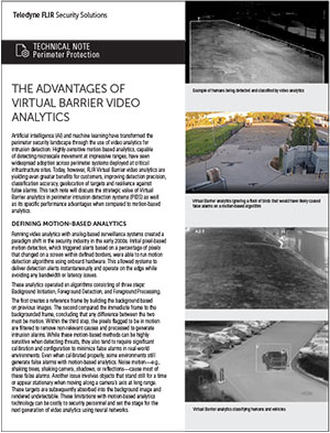 The Advantages of Virtual Barrier Analytics for Perimeter Systems